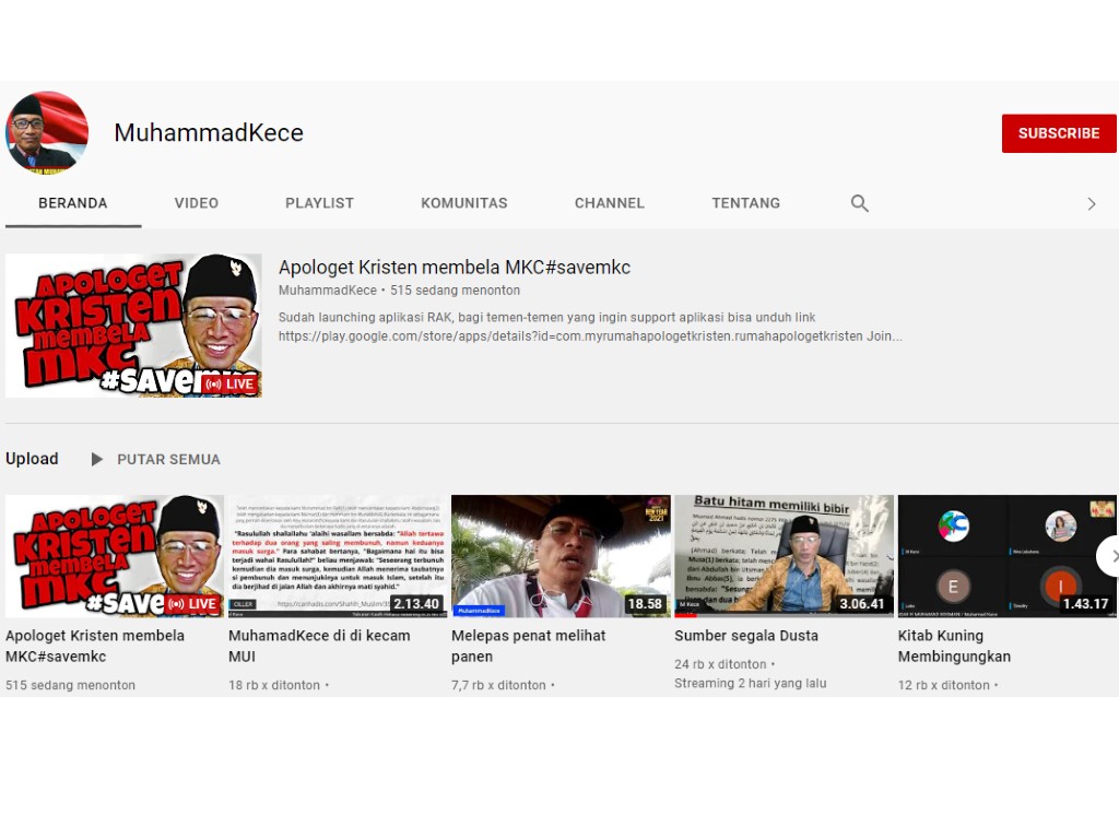 Youtube M Kece