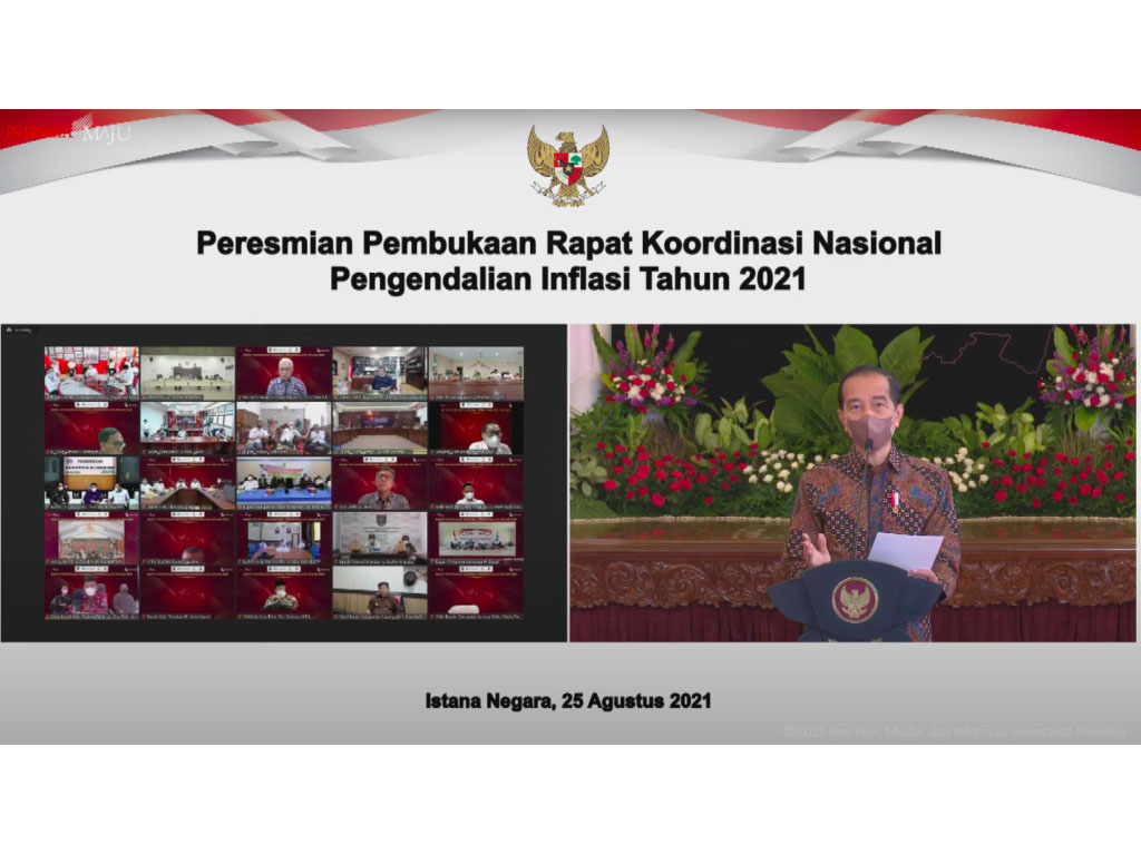 jokowi buka rapat pengendalian inflasi 2021