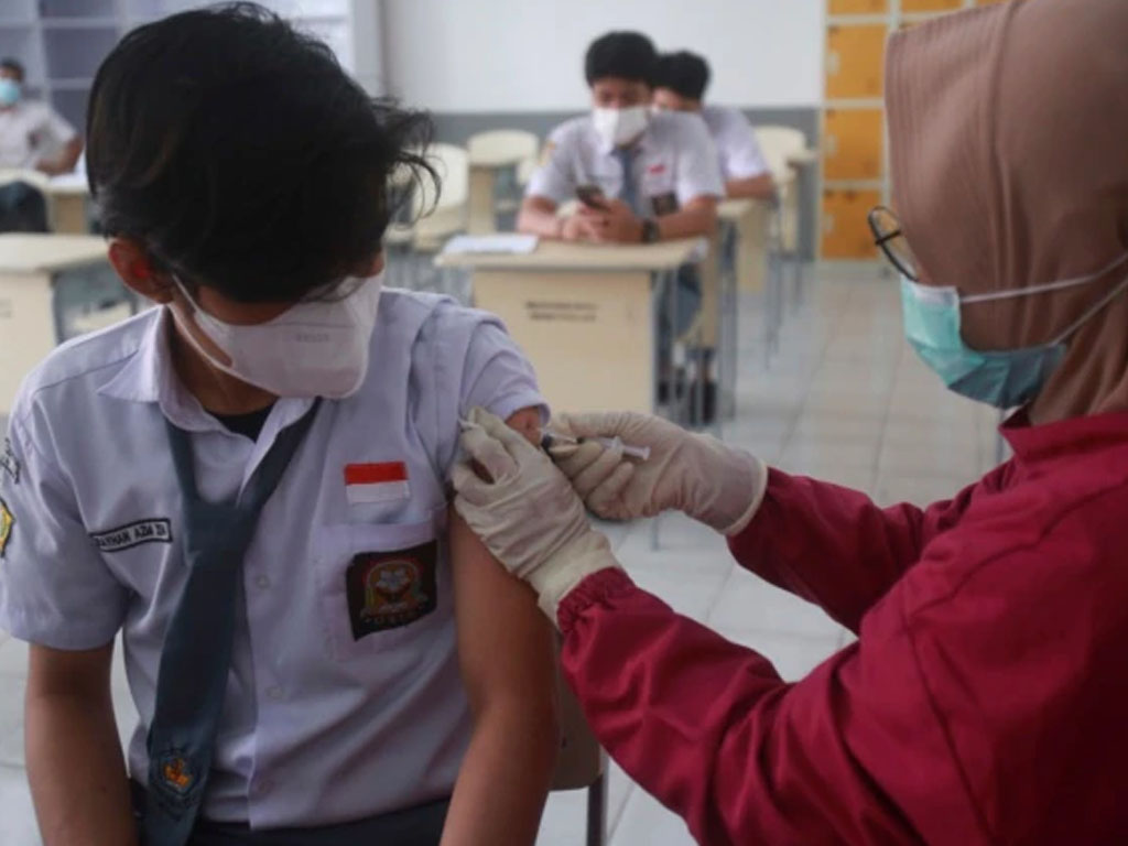 vaksinasi siswa di medan