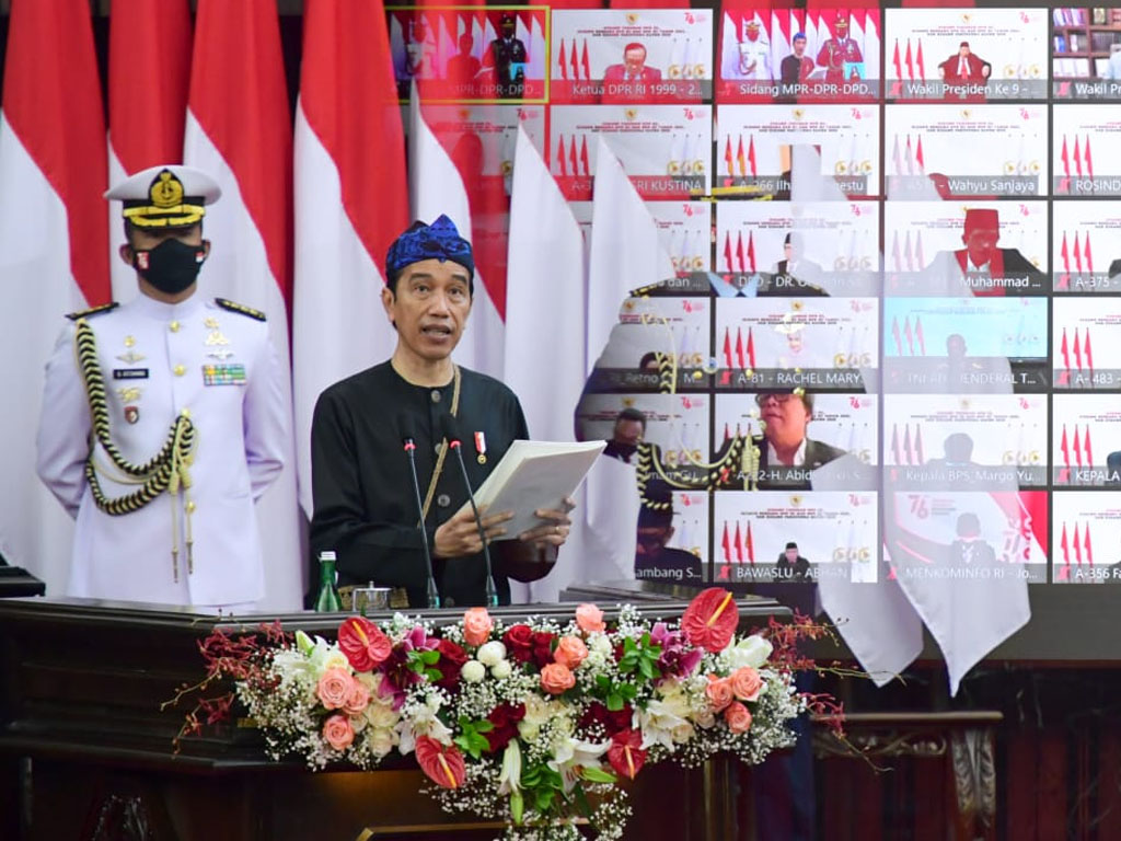 jokowi sampaian rapbn 2022 di dpr