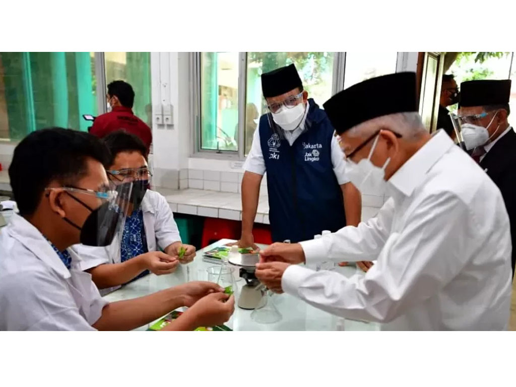 wapres tinjau ptm di pesantren di jakarta