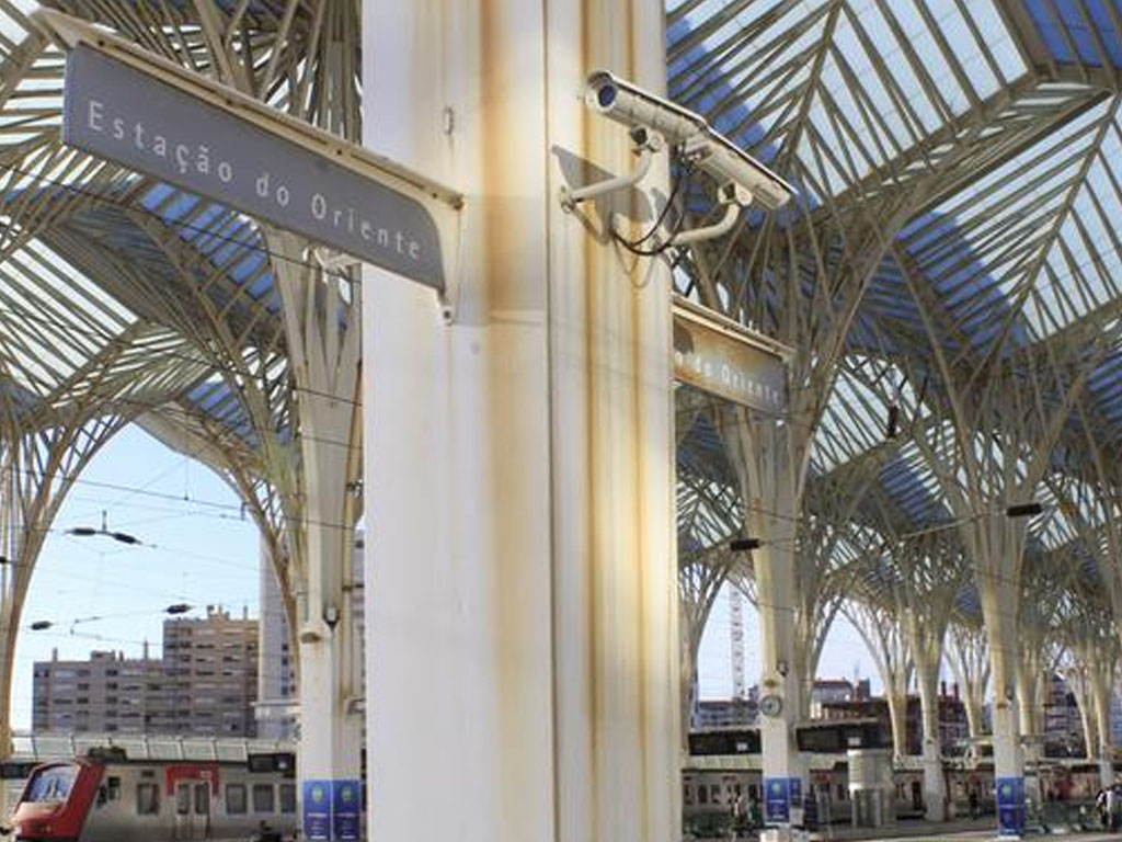 Stasiun kereta Oriente di Lisbon Portugal