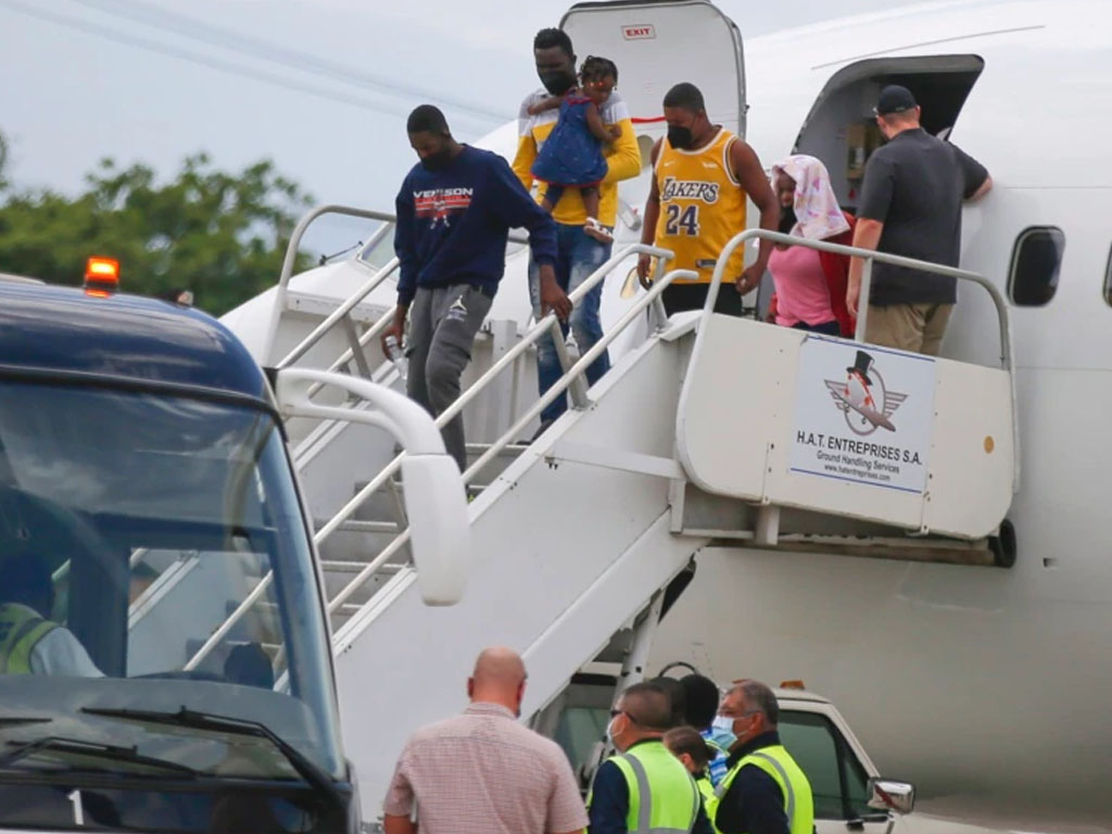 pengungsi tiba di haiti