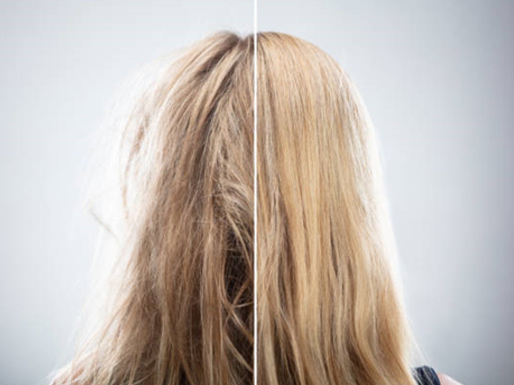 Rambut sebelum dan sesudah melakukan perawatan keratin