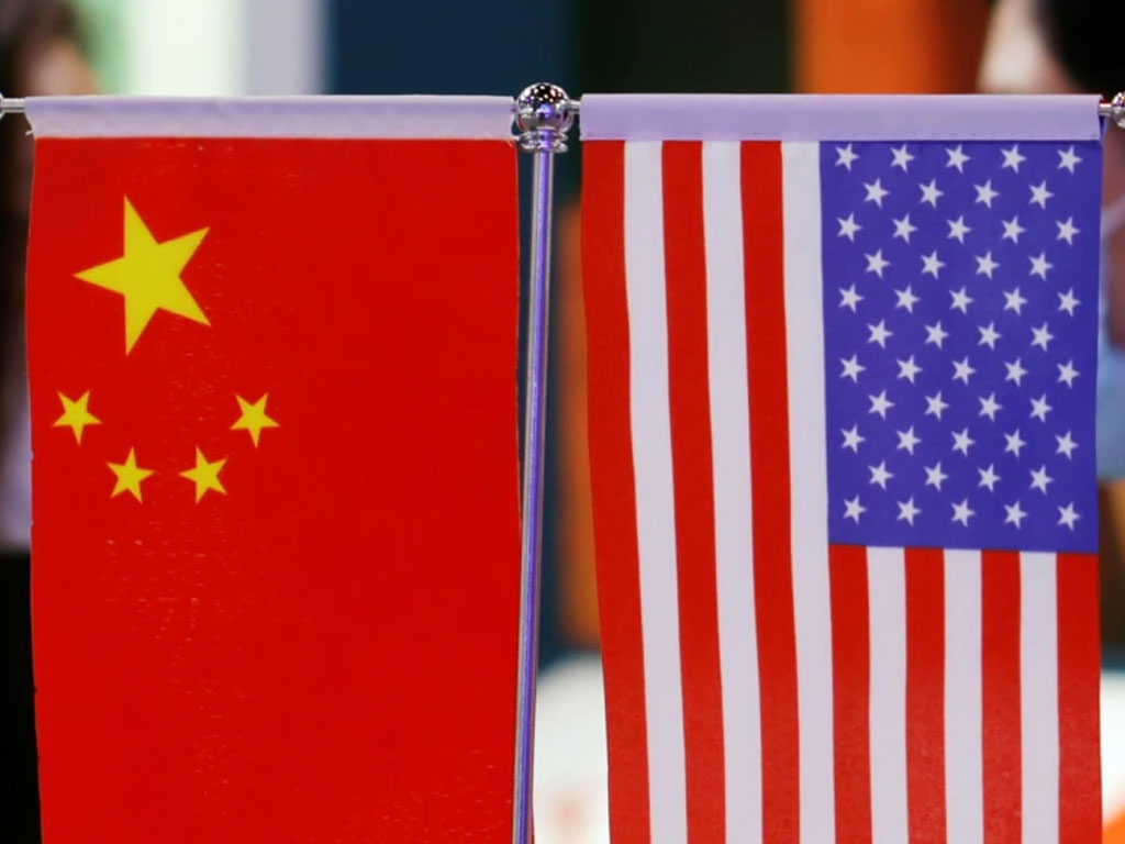 bendera china dan amerika