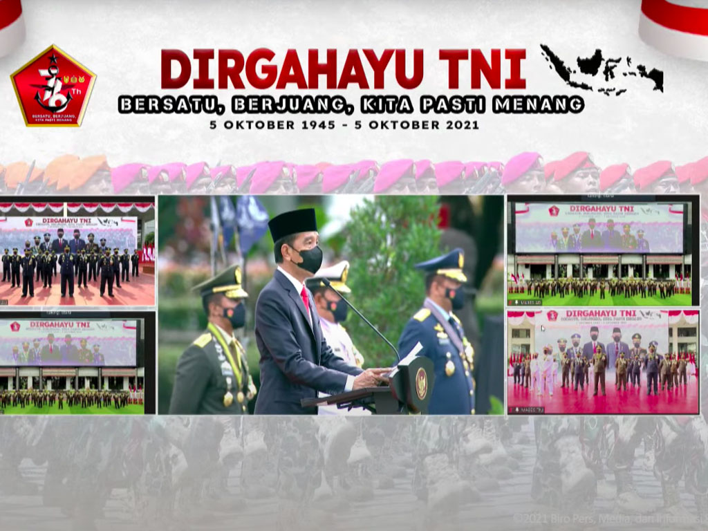 sambutan jokowi hut tni 76