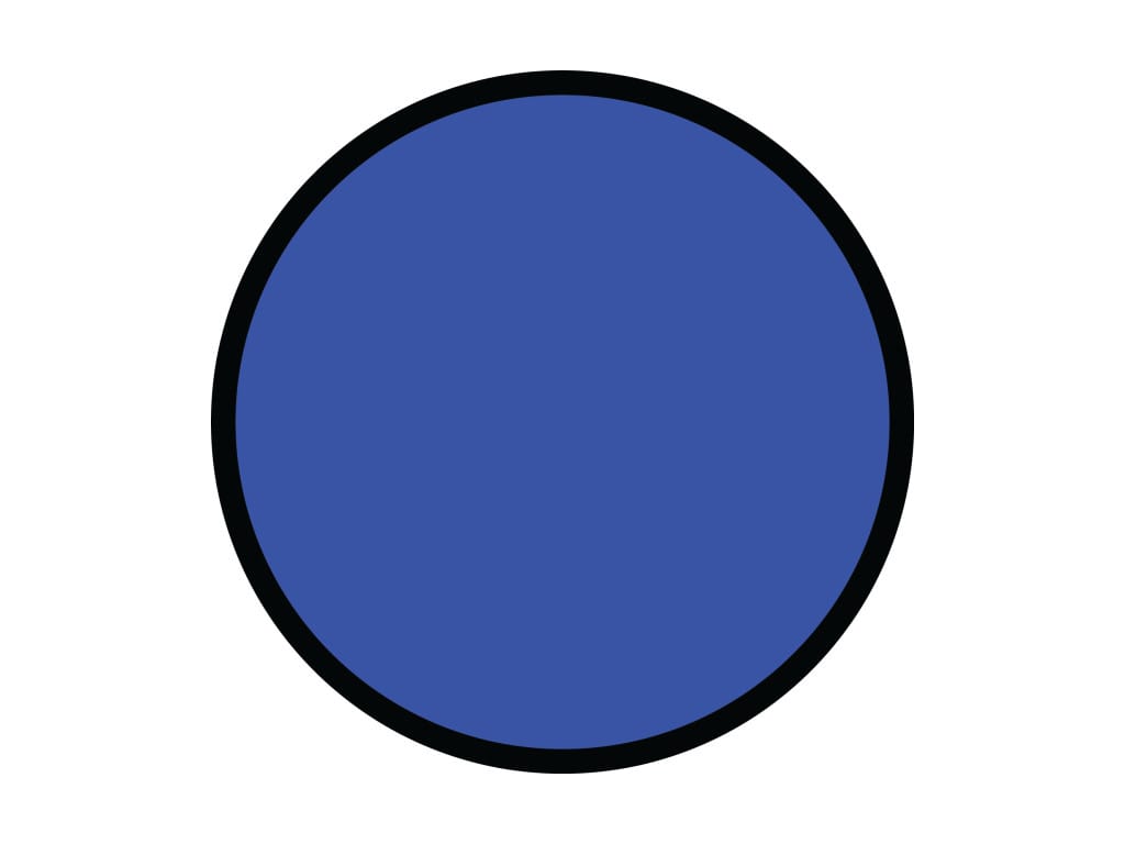 Simbol lingkaran biru