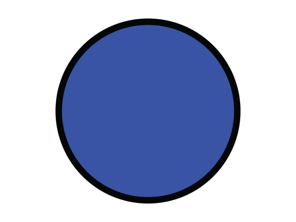 Simbol lingkaran biru