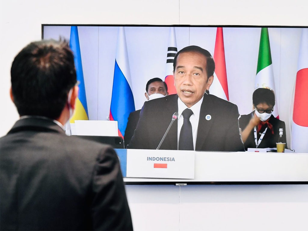 Jokowi bicara di KTT G20 roma