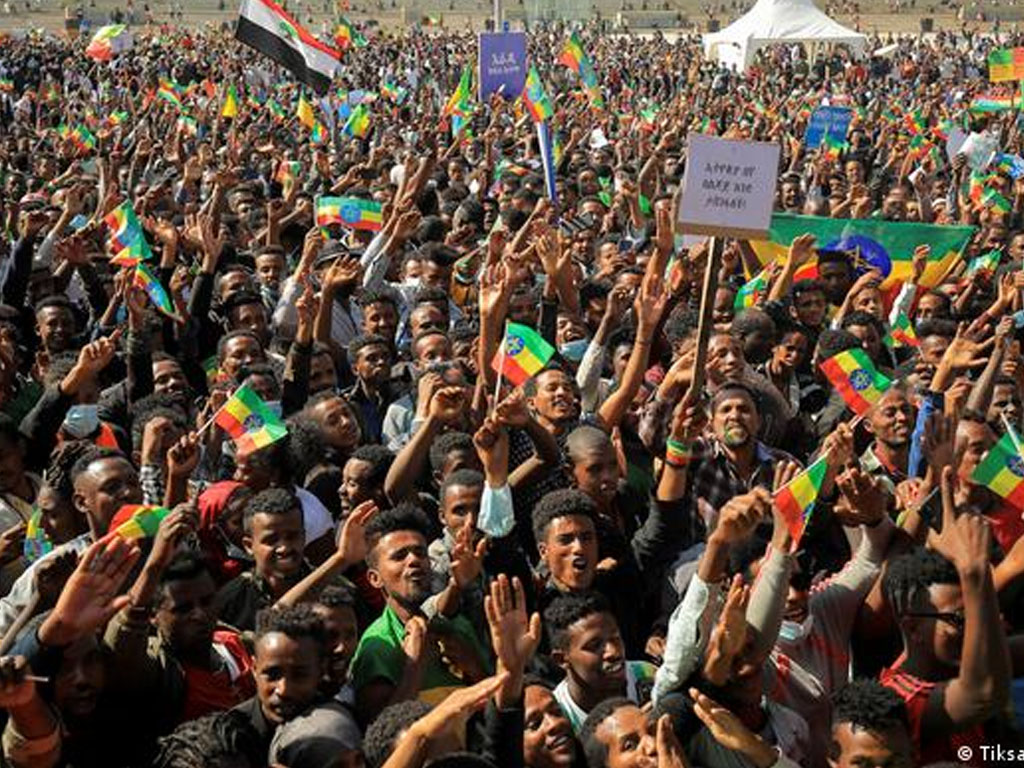 Warga Ethiopia pro pemerintah