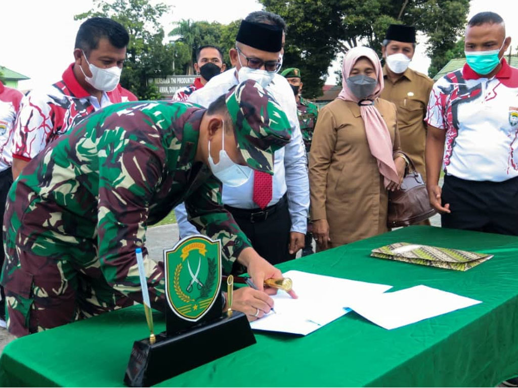 danrem teken penyerahan tanah aceh utara