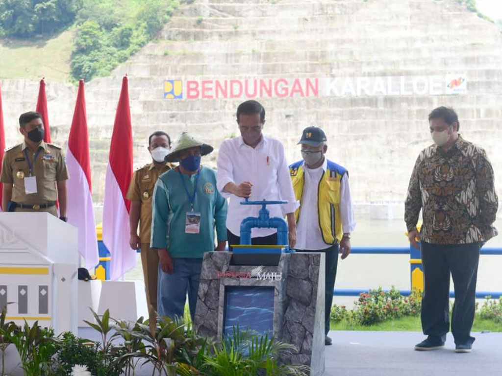 Jokowi resmikan Bendungan Karalloe di Gowa