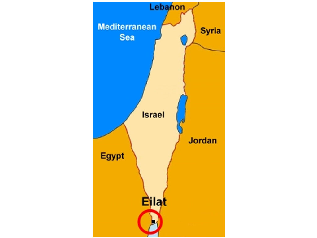 letak eliat di israel