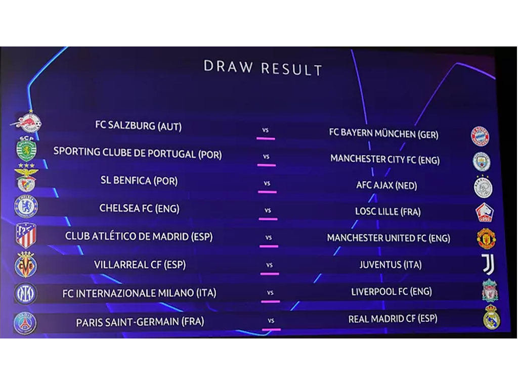 hasil undian 16 besar liga champions 21-22