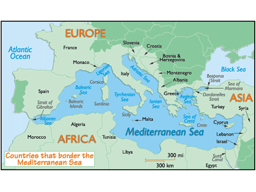 letak laut mediterania