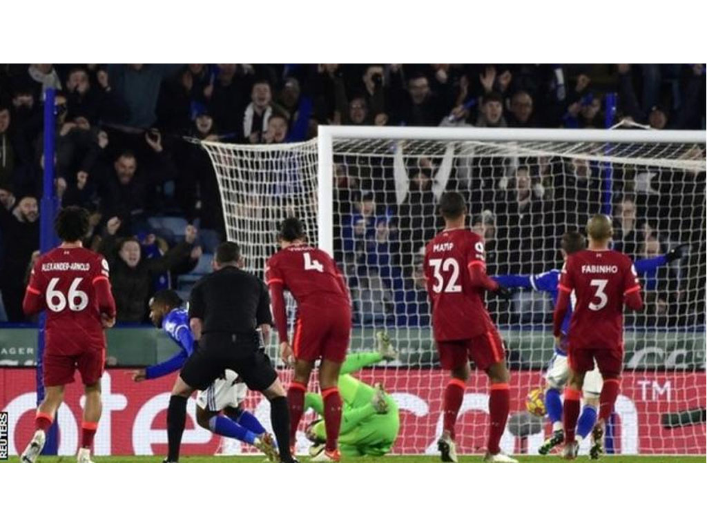 gol leicester ke gawang liverpool