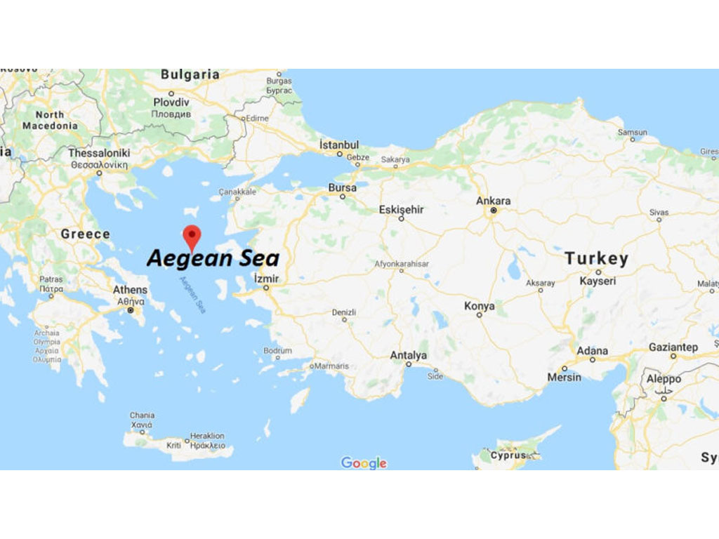 Эгейское море турция карта