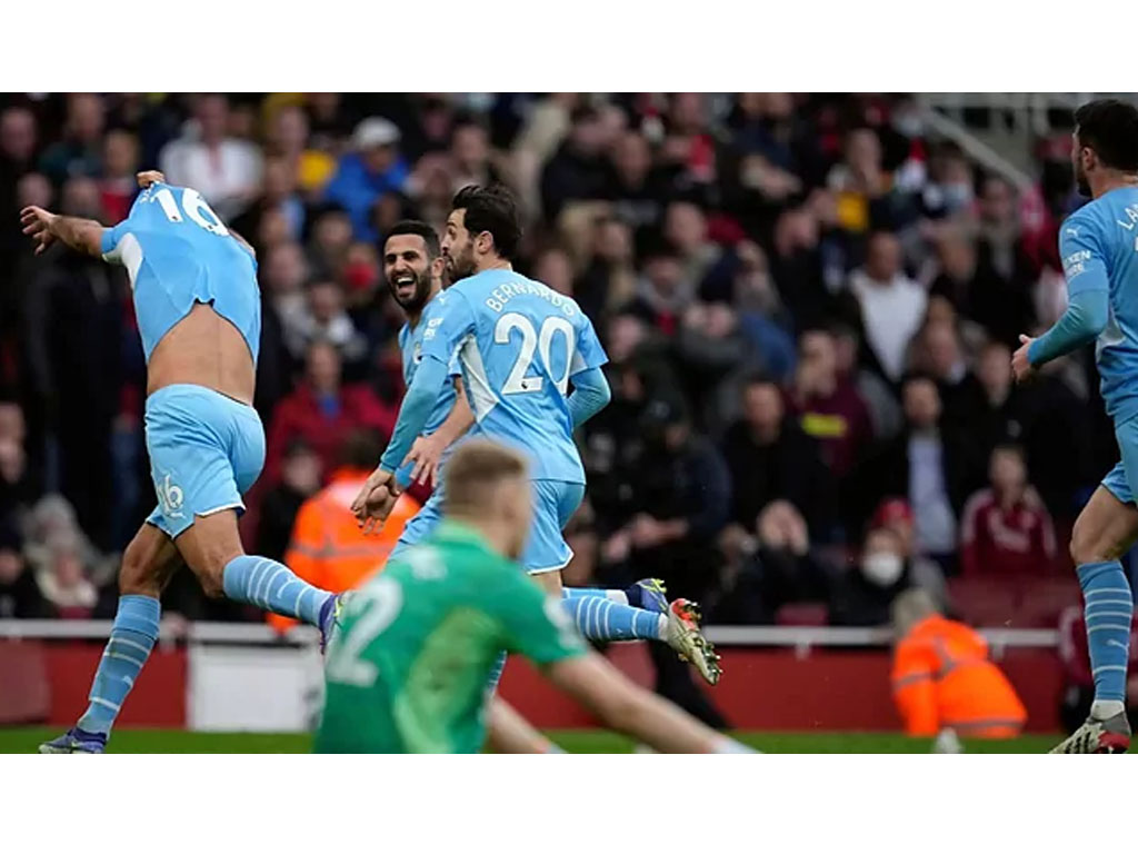 pemaincity rayakan kemenangan atas arsenal