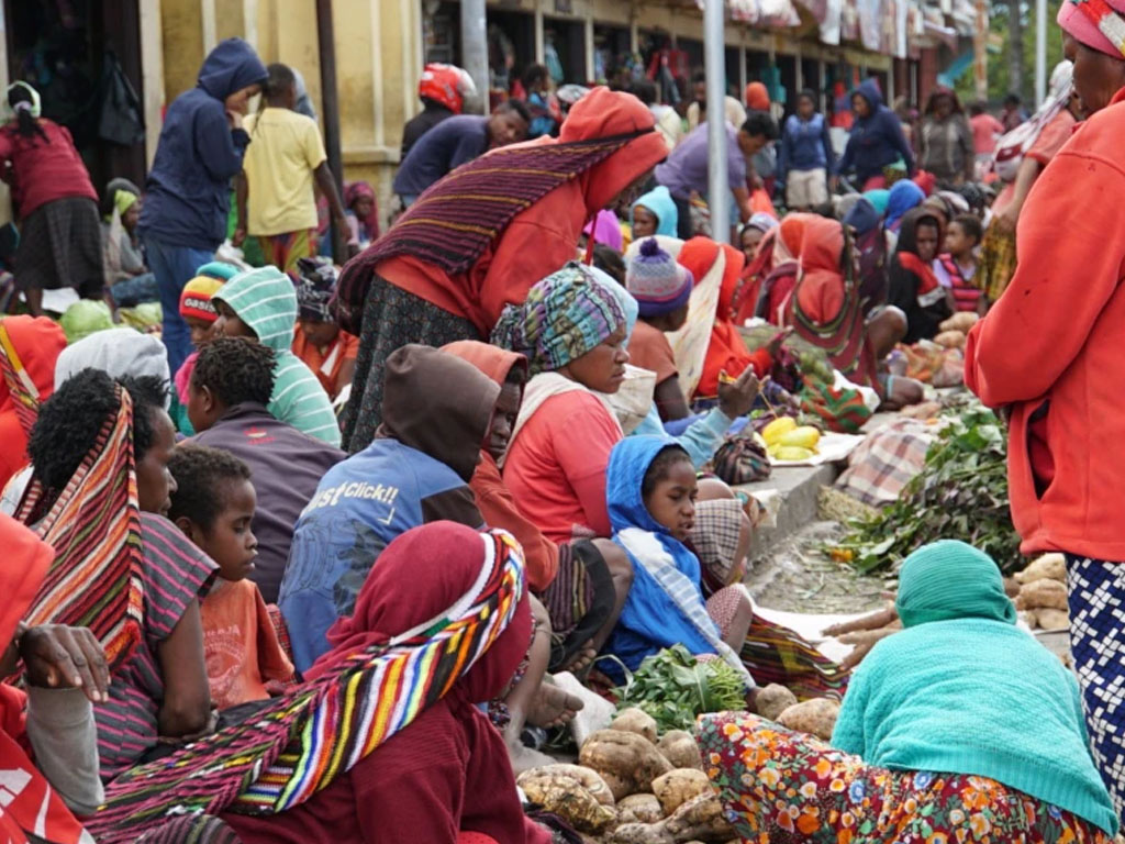 sebuah pasar di papua