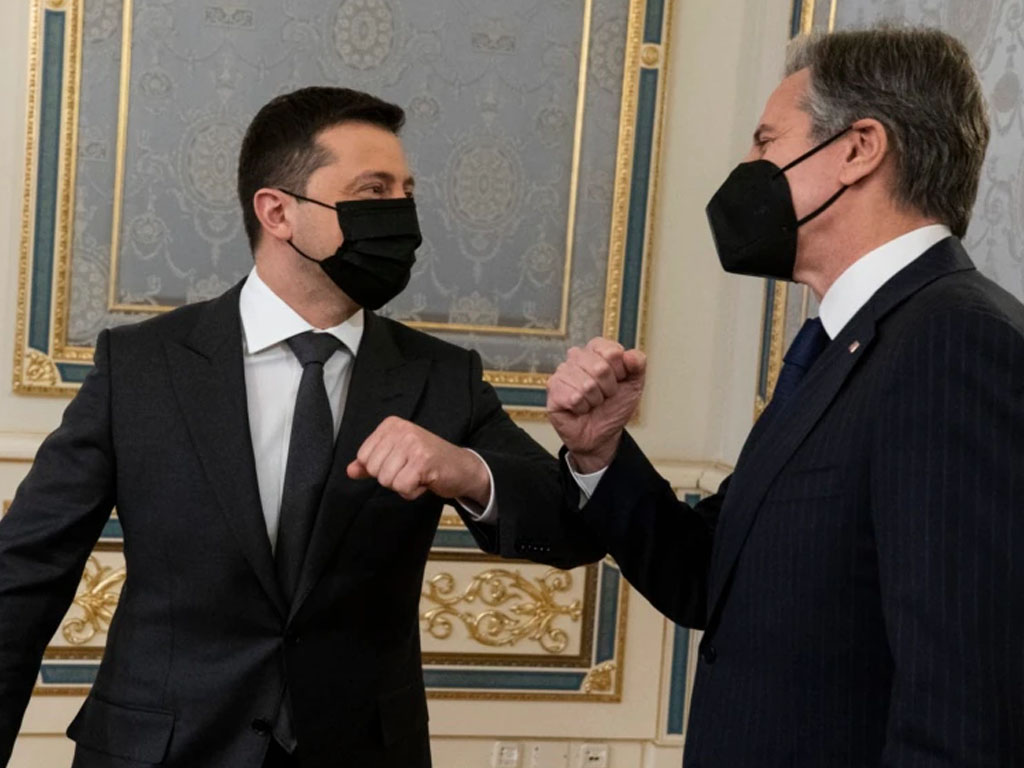 presiden ukraina dan blinken
