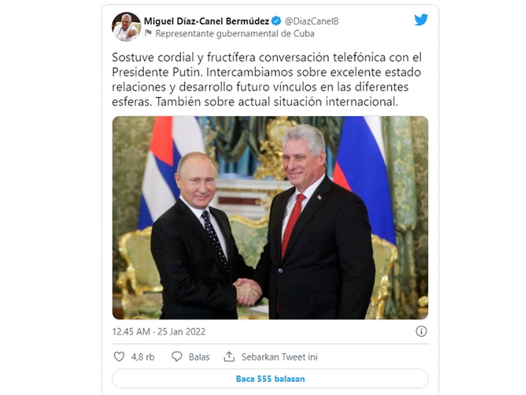 twit presiden kuba