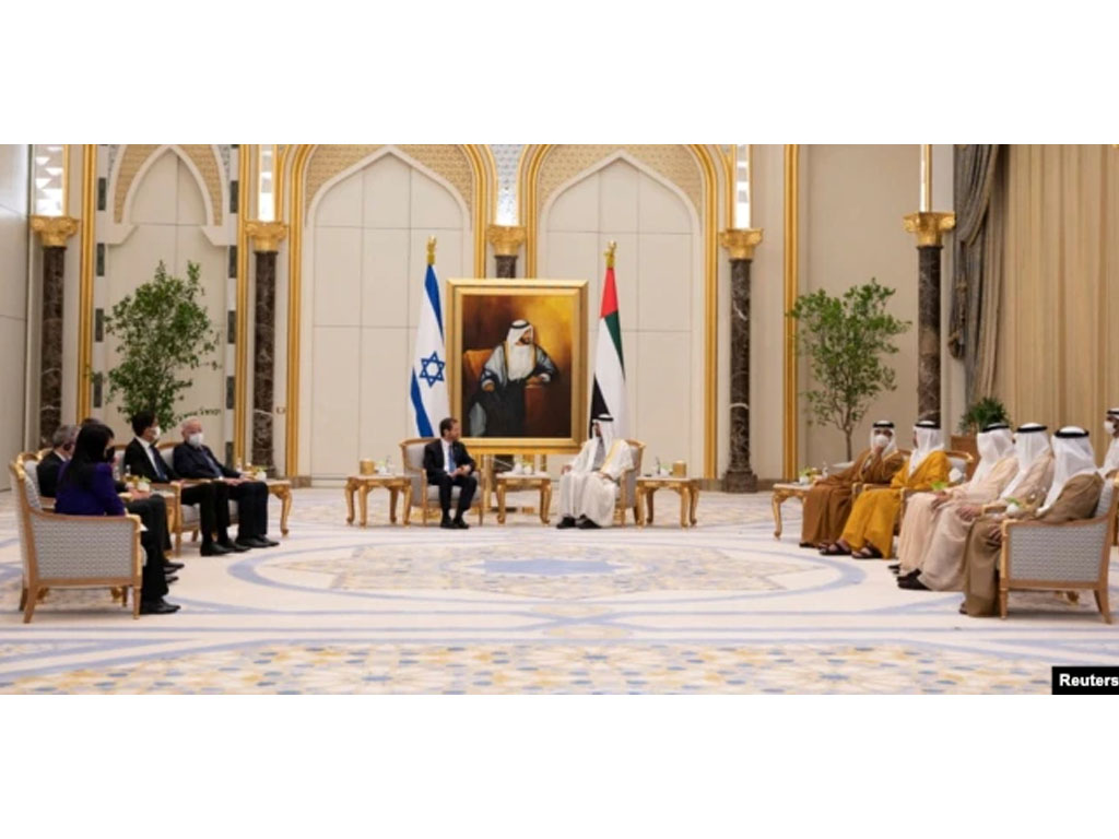 presiden israel dan putra mahkota abu dhabi
