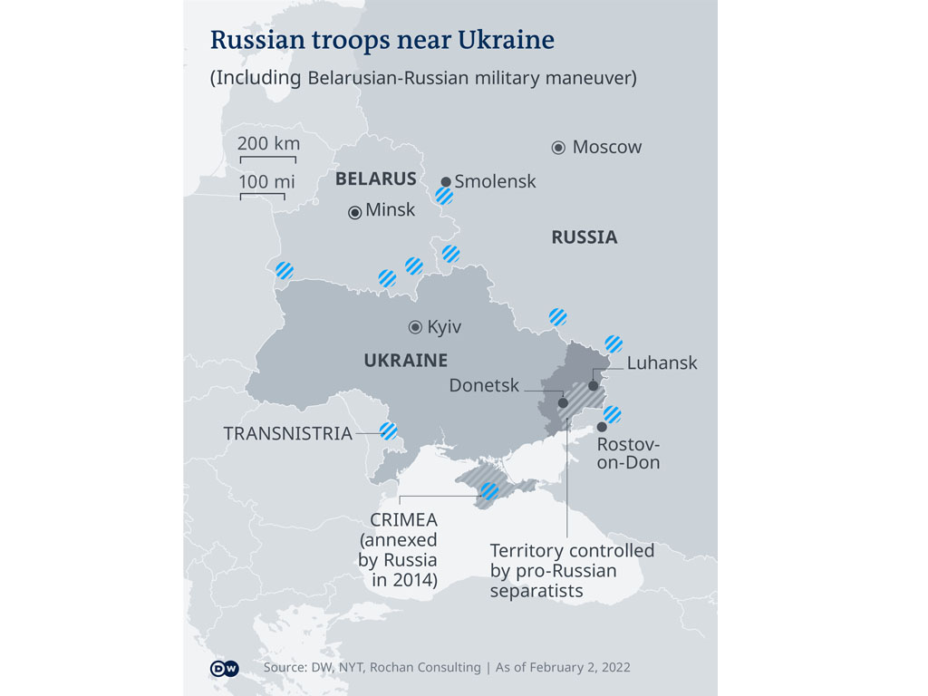 pasukan Rusia di perbatasan dekat Ukraina
