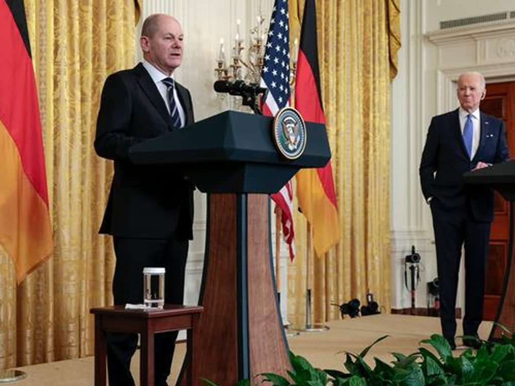 kanselir jerman dan biden di washington