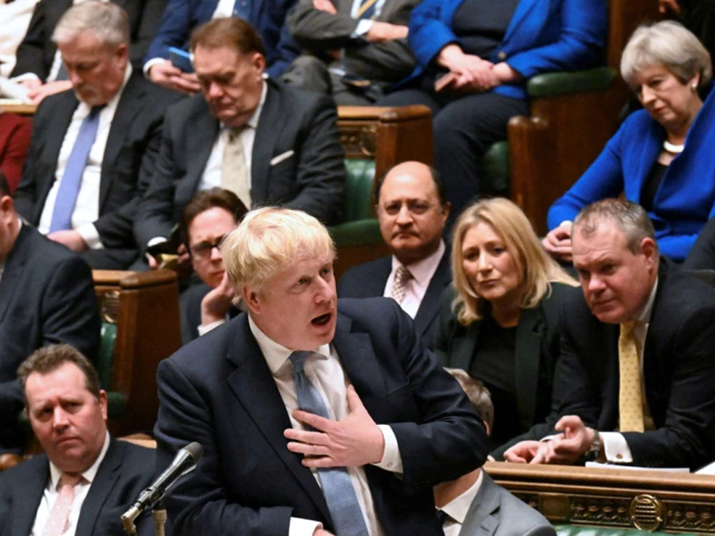 pm johnson di parlemen