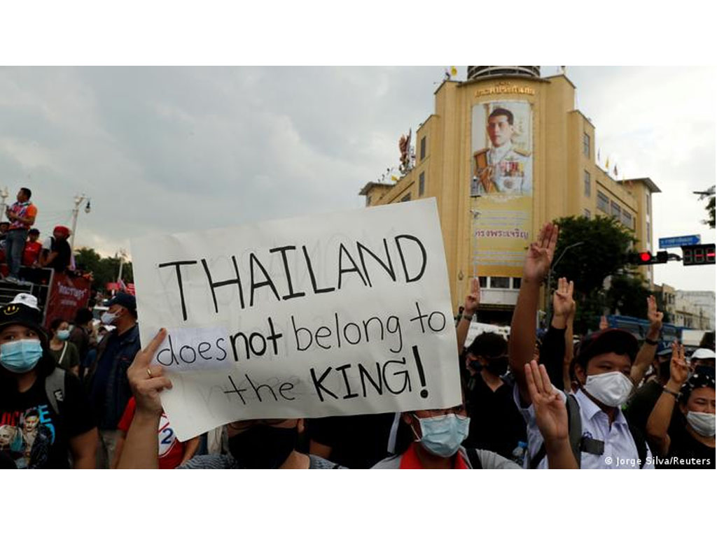 Aksi protes di Bangkok Oktober 2020