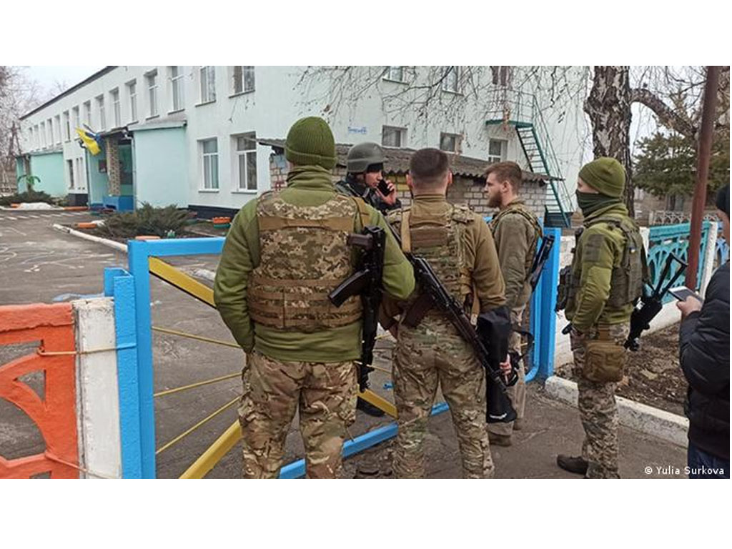Pos demarkasi di Luhansk