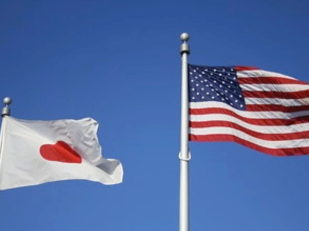 bendera jepang dan amerika