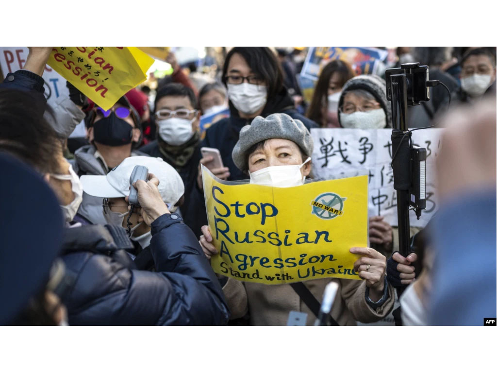 demo di kedubes rusia di tokyo