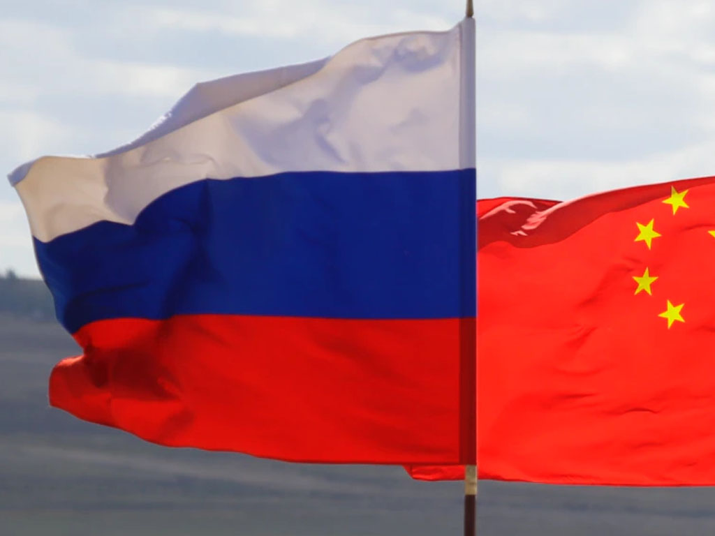 Bendera China dan Rusia