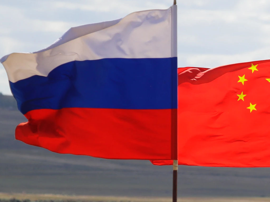 Bendera China dan Rusia