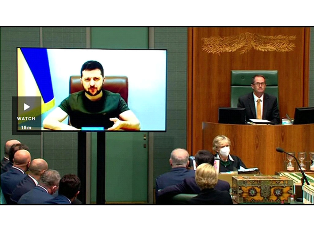 presiden ukraina di parlemen australia