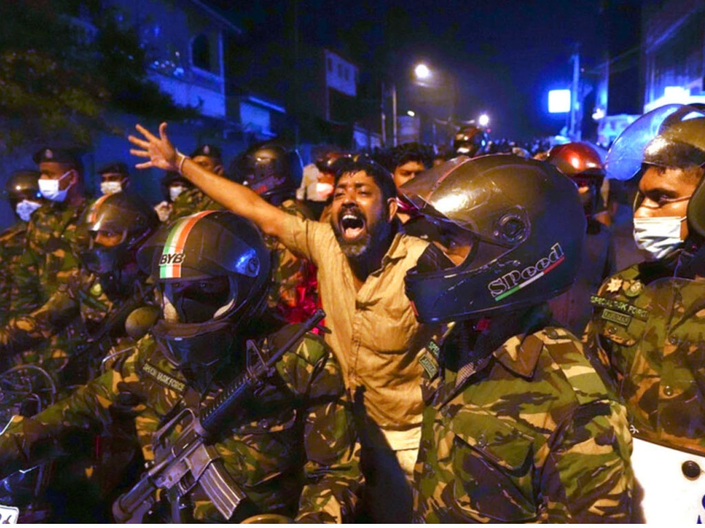 demonstran sri lanka