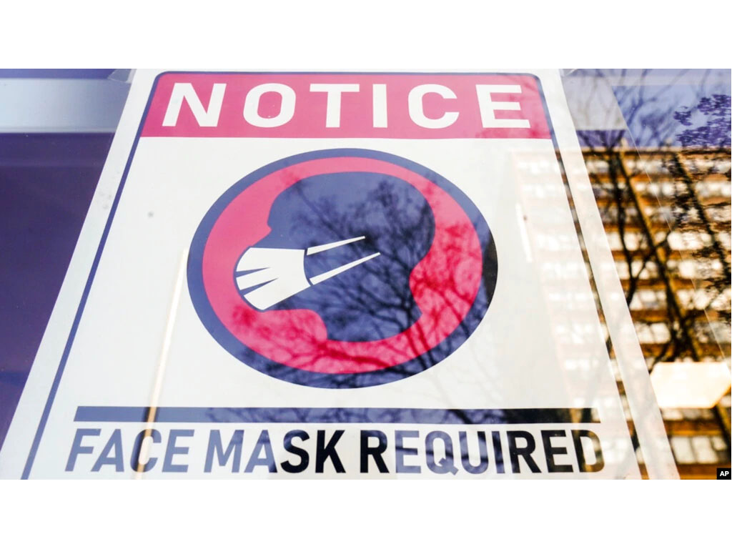 tanda wajib pakai masker di amerika