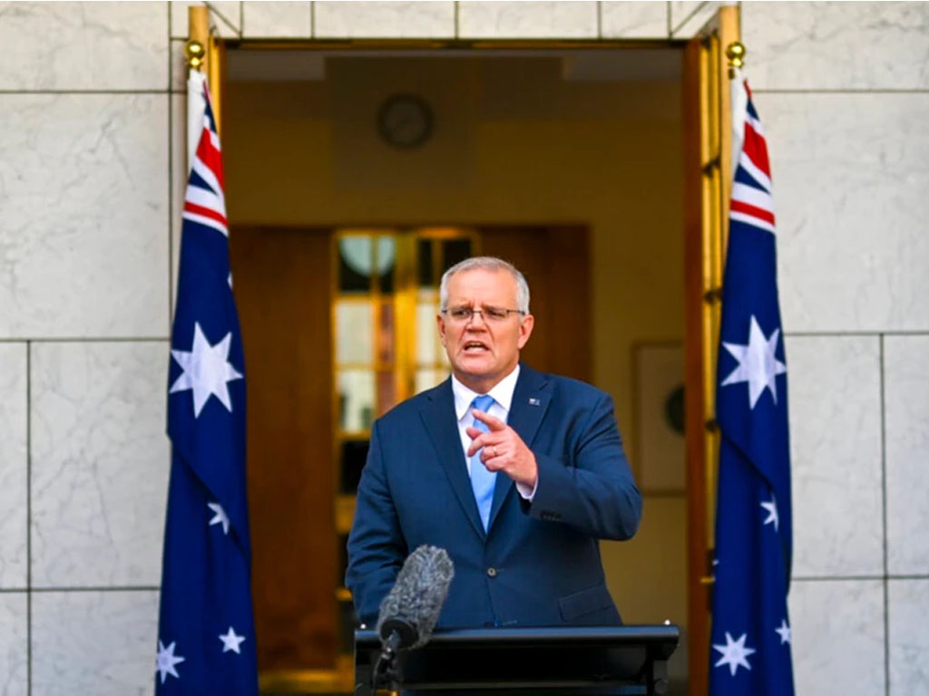 PM Morrison konpres di canberra