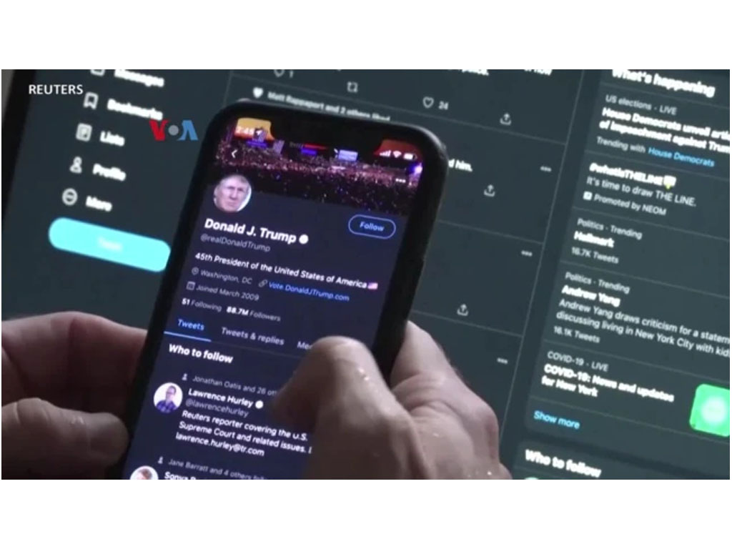akun trump di twitter yang dibekukan