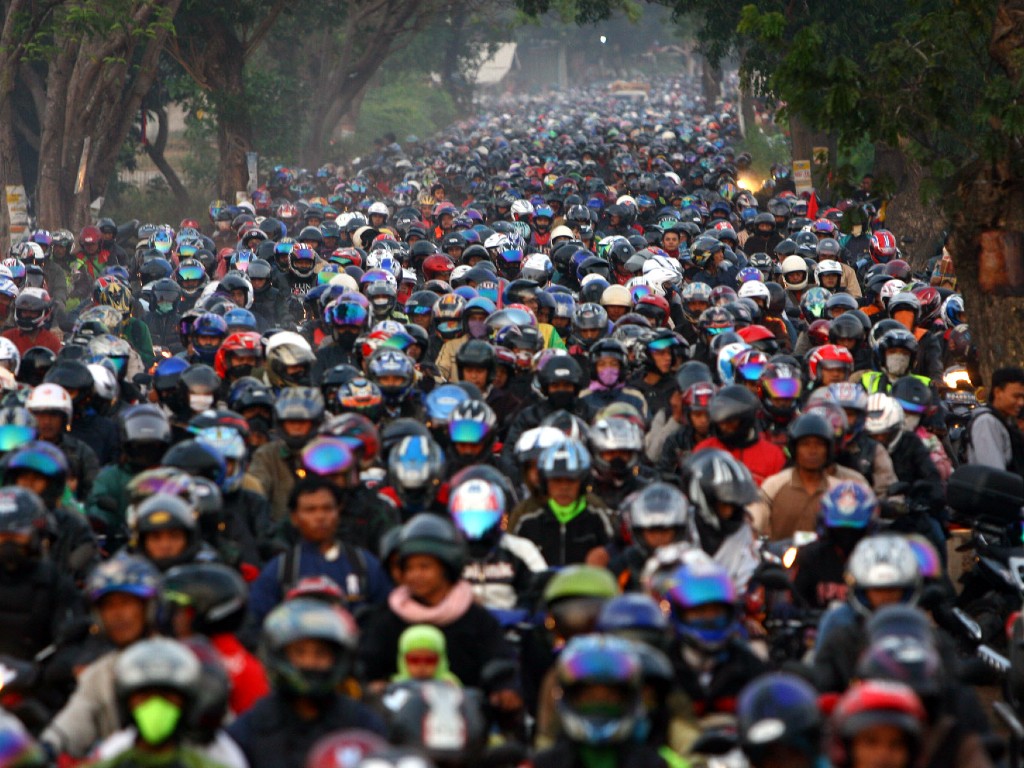 Mudik dengan sepeda motor