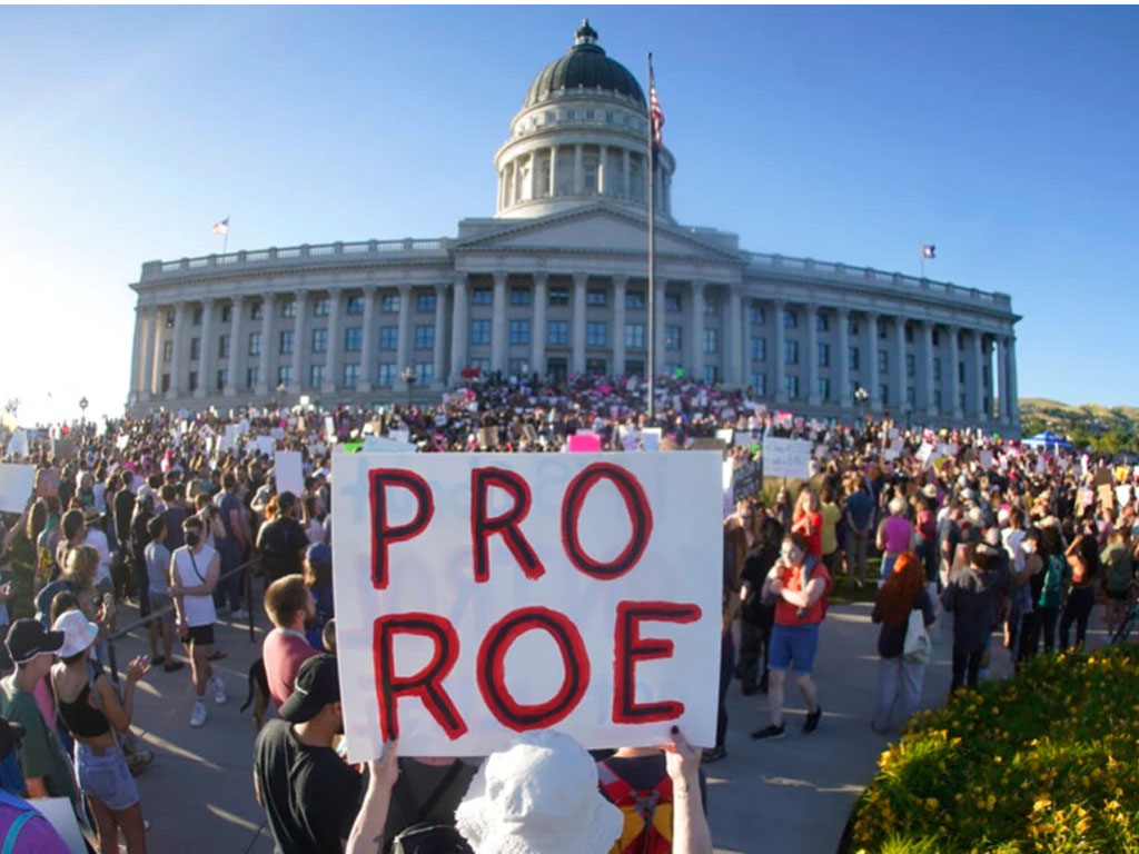 unjuk rasa dukung hak aborsi di gedung capitol