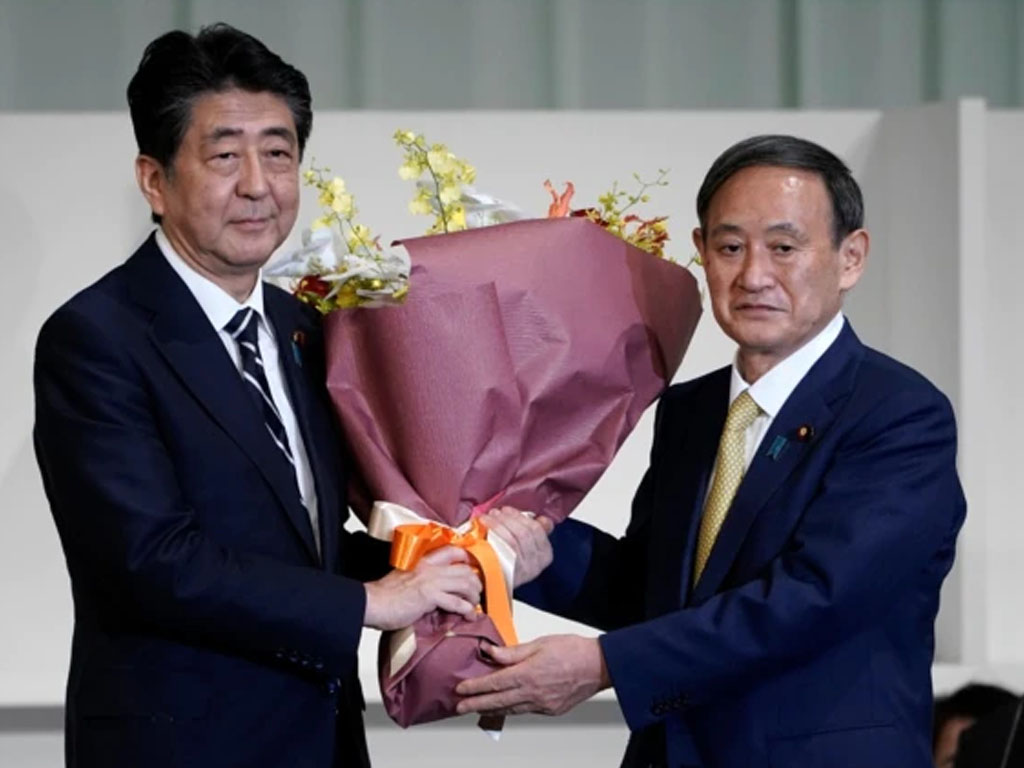 Shinzo Abe terima karangan bunga