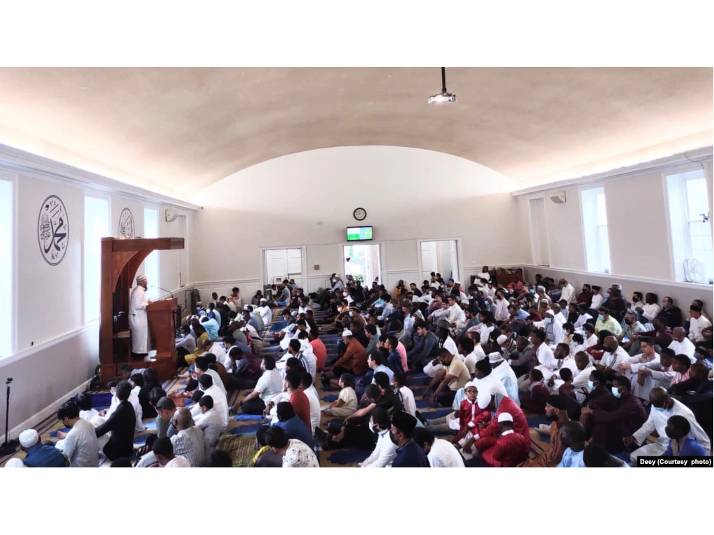 jamaah iduladha di Masjid IMAAM Center Maryland