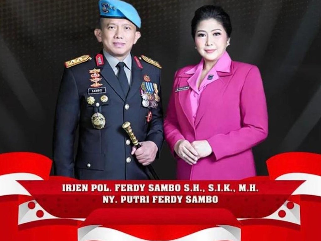 Irjen Ferdy Sambo bersama istrinya