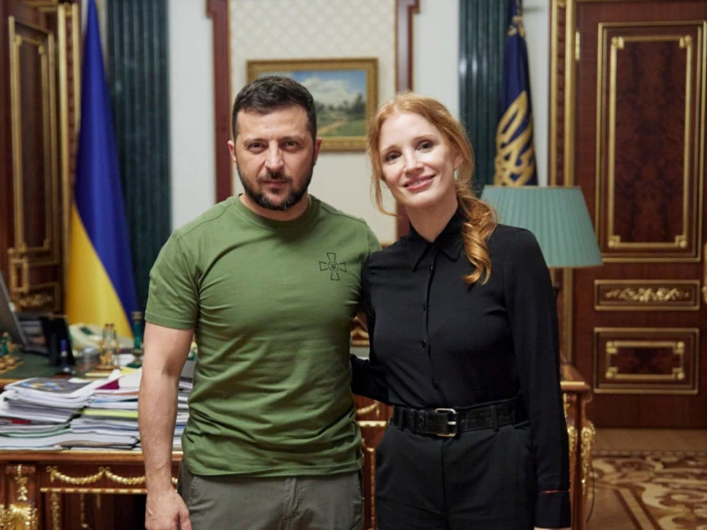 presiden ukraina dan aktris hollywood