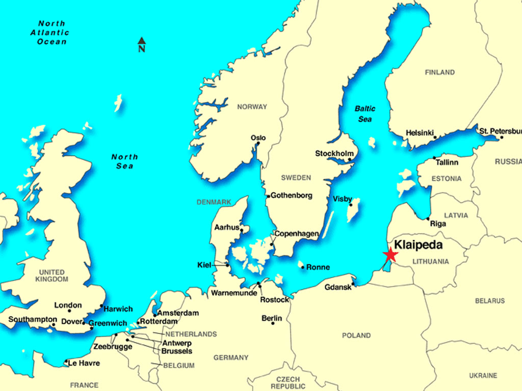 Letak geografis Lithuania di Eropa