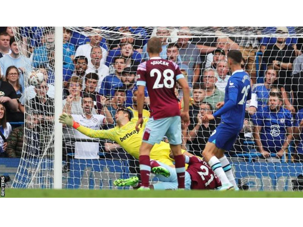 gol chelsea ke gawang west ham