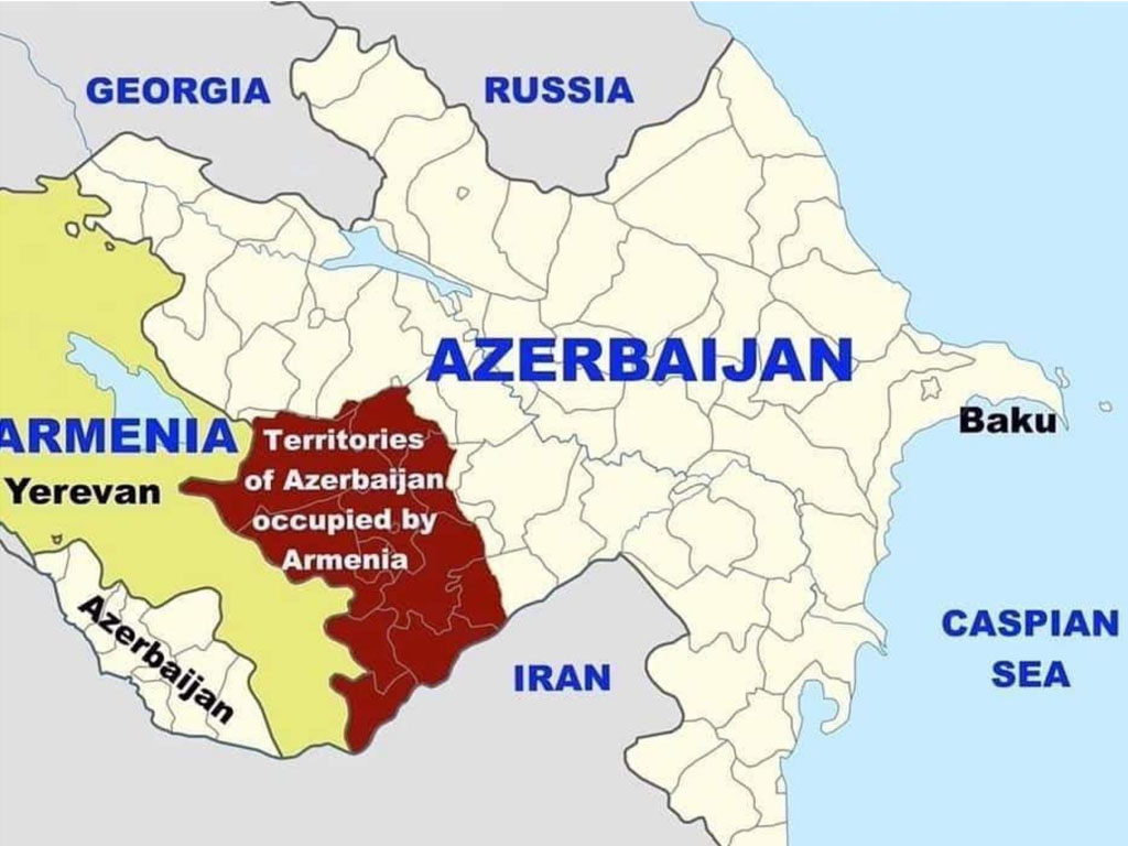 letak Armenia dan Azerbaijan