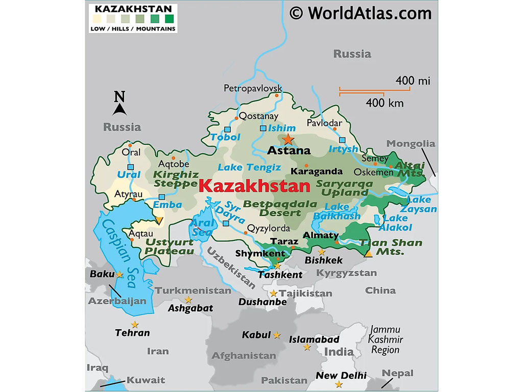 letak kazakhstan
